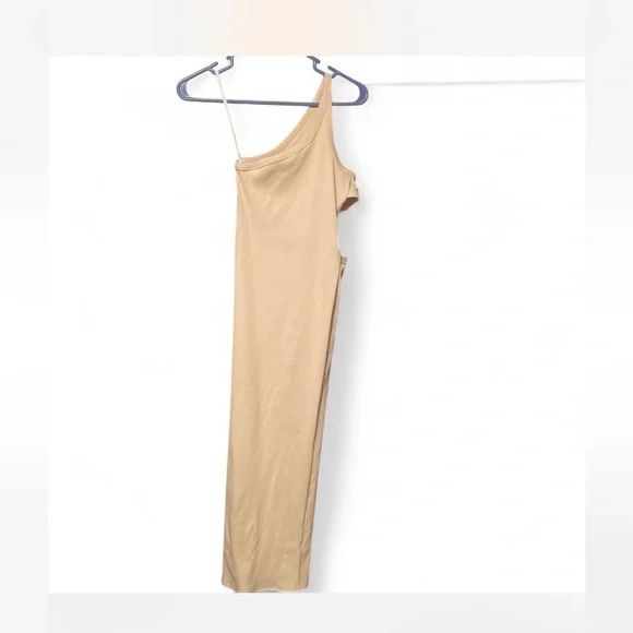The Line by K Gael Ribbed Oat One-Shoulder Dress - Picture 4 of 7